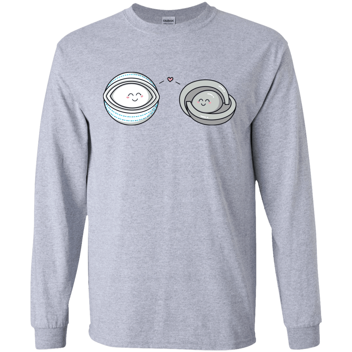 T-Shirts Sport Grey / S Kawaii Timeless Mothership and Lifeboat Men's Long Sleeve T-Shirt