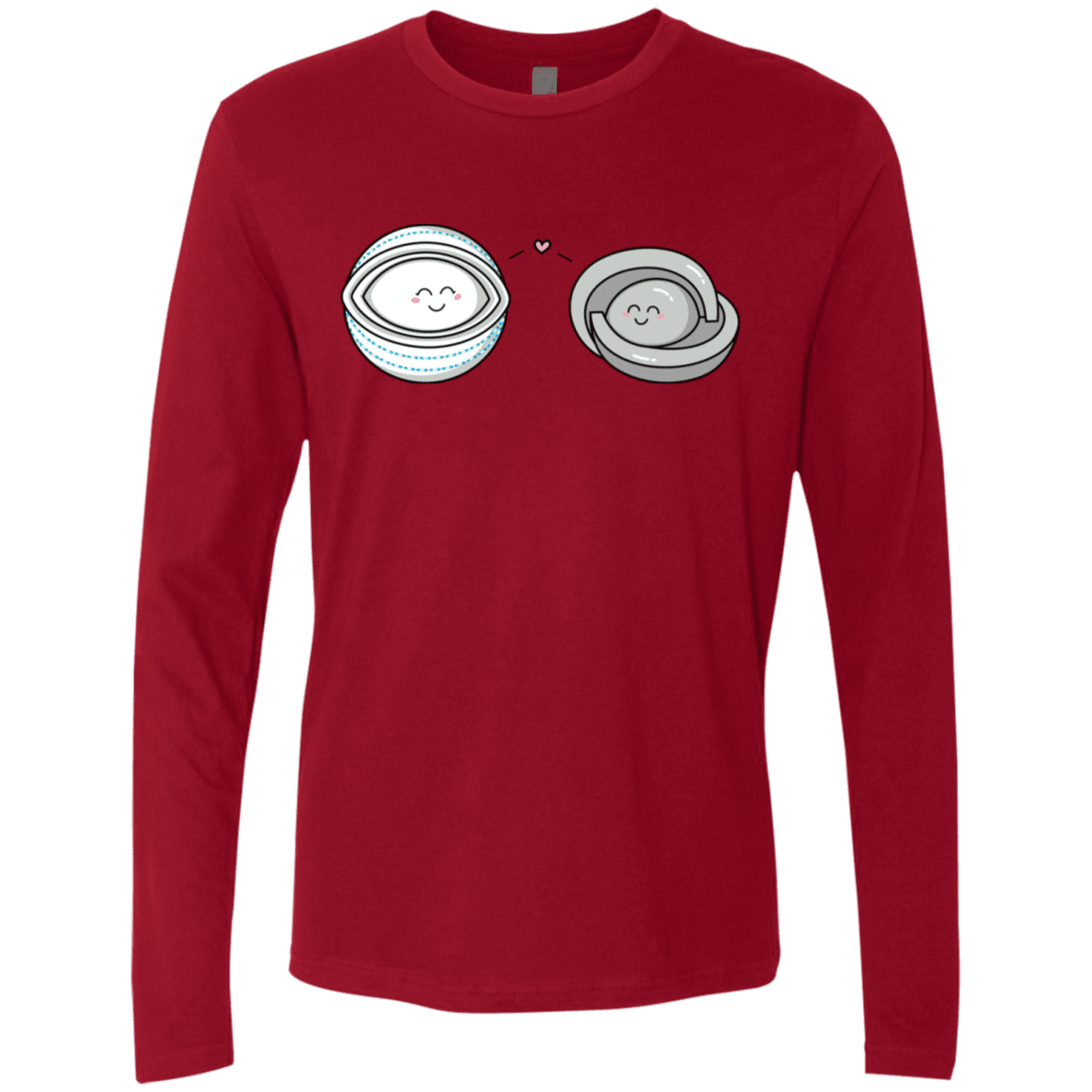 T-Shirts Cardinal / S Kawaii Timeless Mothership and Lifeboat Men's Premium Long Sleeve