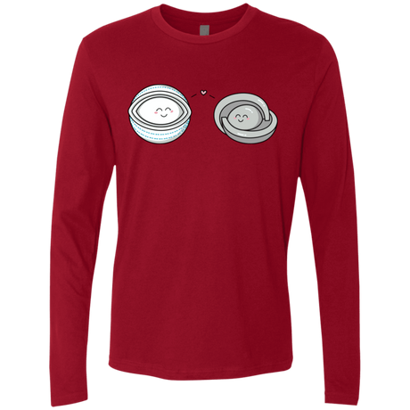 T-Shirts Cardinal / S Kawaii Timeless Mothership and Lifeboat Men's Premium Long Sleeve