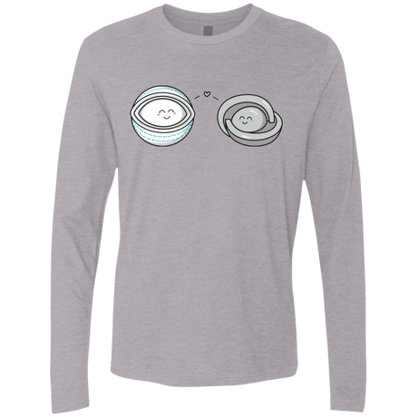 T-Shirts Heather Grey / S Kawaii Timeless Mothership and Lifeboat Men's Premium Long Sleeve