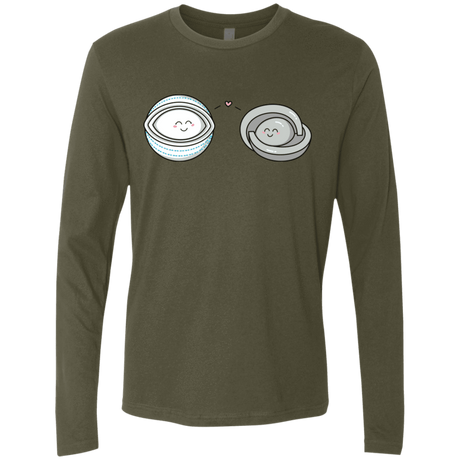 T-Shirts Military Green / S Kawaii Timeless Mothership and Lifeboat Men's Premium Long Sleeve