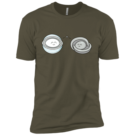 T-Shirts Military Green / X-Small Kawaii Timeless Mothership and Lifeboat Men's Premium T-Shirt
