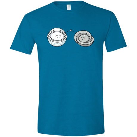 T-Shirts Antique Sapphire / S Kawaii Timeless Mothership and Lifeboat Men's Semi-Fitted Softstyle