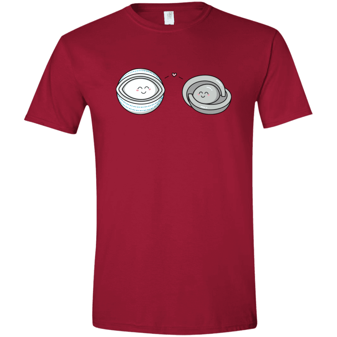 T-Shirts Cardinal Red / S Kawaii Timeless Mothership and Lifeboat Men's Semi-Fitted Softstyle