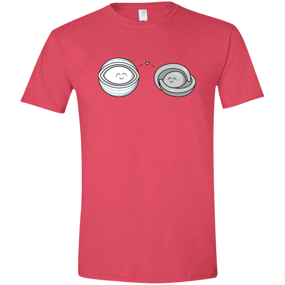 T-Shirts Heather Red / S Kawaii Timeless Mothership and Lifeboat Men's Semi-Fitted Softstyle