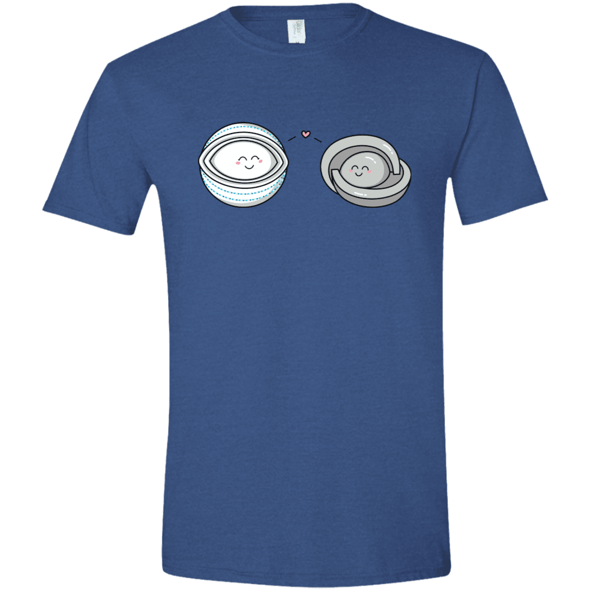 T-Shirts Heather Royal / X-Small Kawaii Timeless Mothership and Lifeboat Men's Semi-Fitted Softstyle