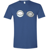 T-Shirts Heather Royal / X-Small Kawaii Timeless Mothership and Lifeboat Men's Semi-Fitted Softstyle