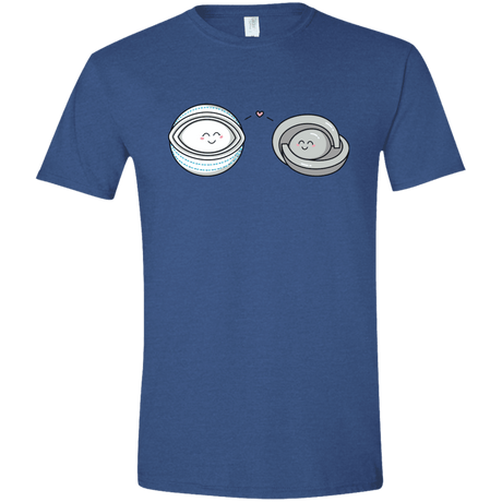 T-Shirts Heather Royal / X-Small Kawaii Timeless Mothership and Lifeboat Men's Semi-Fitted Softstyle