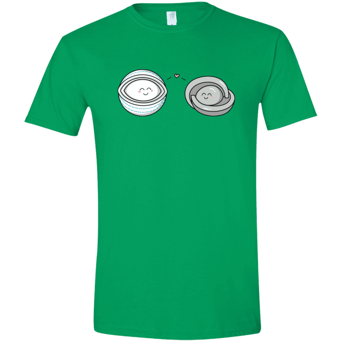 T-Shirts Irish Green / S Kawaii Timeless Mothership and Lifeboat Men's Semi-Fitted Softstyle