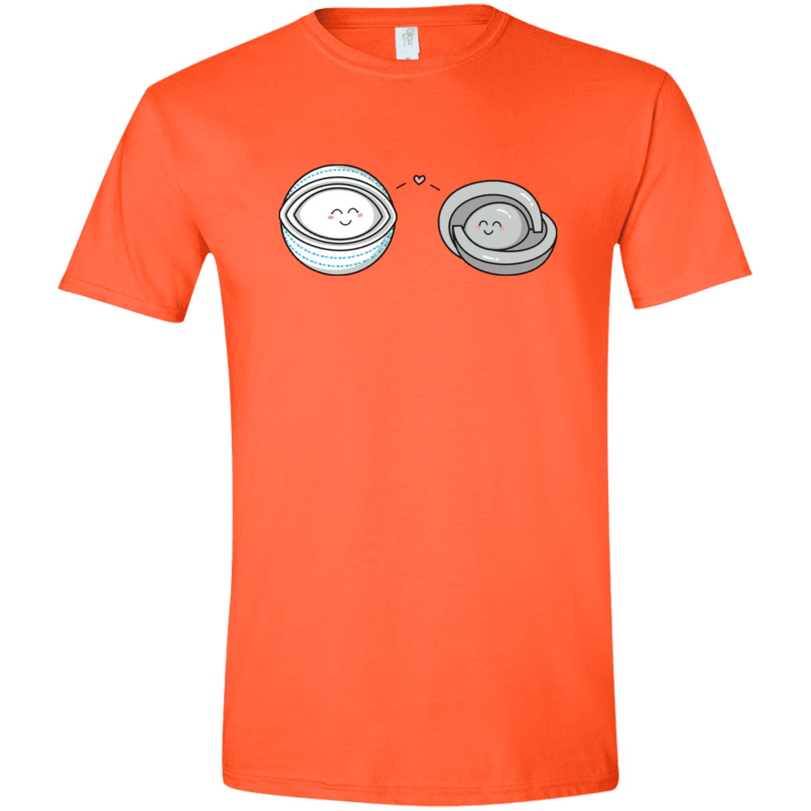 T-Shirts Orange / S Kawaii Timeless Mothership and Lifeboat Men's Semi-Fitted Softstyle