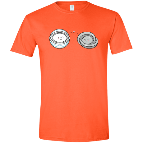T-Shirts Orange / S Kawaii Timeless Mothership and Lifeboat Men's Semi-Fitted Softstyle