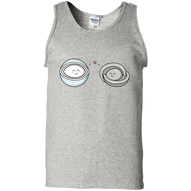 T-Shirts Ash / S Kawaii Timeless Mothership and Lifeboat Men's Tank Top