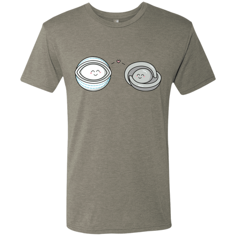 T-Shirts Venetian Grey / S Kawaii Timeless Mothership and Lifeboat Men's Triblend T-Shirt
