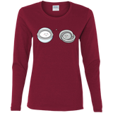 T-Shirts Cardinal / S Kawaii Timeless Mothership and Lifeboat Women's Long Sleeve T-Shirt