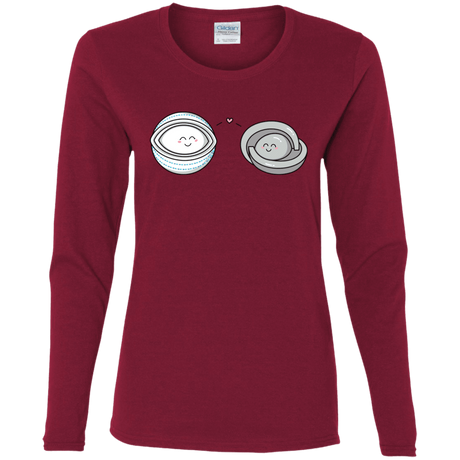 T-Shirts Cardinal / S Kawaii Timeless Mothership and Lifeboat Women's Long Sleeve T-Shirt