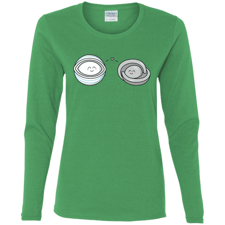 T-Shirts Irish Green / S Kawaii Timeless Mothership and Lifeboat Women's Long Sleeve T-Shirt