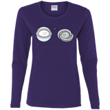 T-Shirts Purple / S Kawaii Timeless Mothership and Lifeboat Women's Long Sleeve T-Shirt