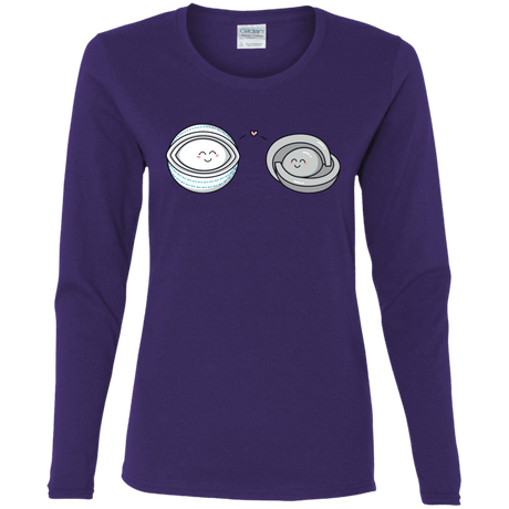 T-Shirts Purple / S Kawaii Timeless Mothership and Lifeboat Women's Long Sleeve T-Shirt