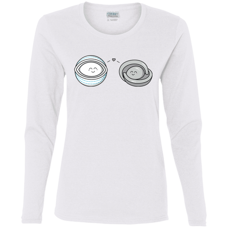 T-Shirts White / S Kawaii Timeless Mothership and Lifeboat Women's Long Sleeve T-Shirt