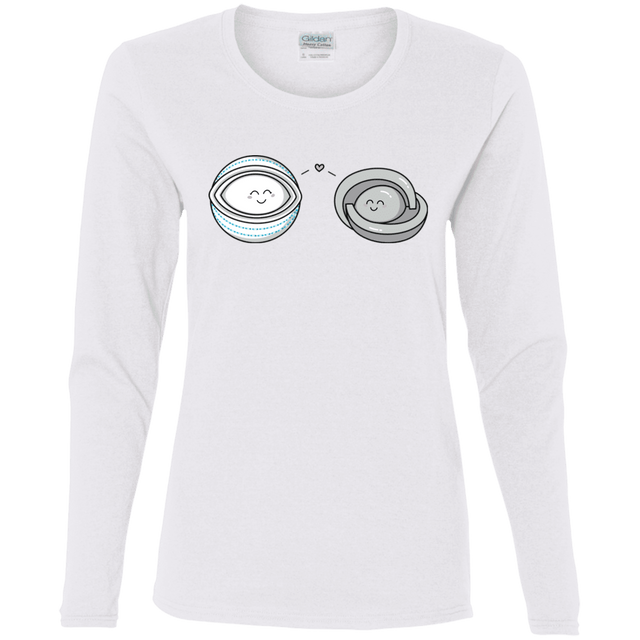 T-Shirts White / S Kawaii Timeless Mothership and Lifeboat Women's Long Sleeve T-Shirt