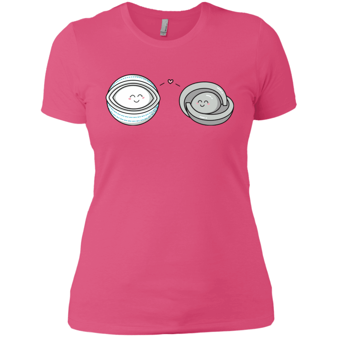T-Shirts Hot Pink / X-Small Kawaii Timeless Mothership and Lifeboat Women's Premium T-Shirt