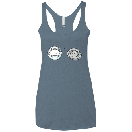 T-Shirts Indigo / X-Small Kawaii Timeless Mothership and Lifeboat Women's Triblend Racerback Tank