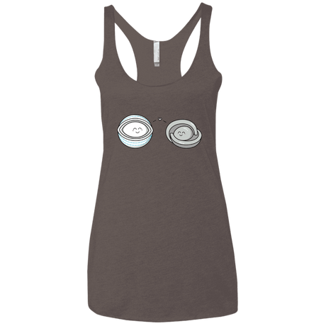 T-Shirts Macchiato / X-Small Kawaii Timeless Mothership and Lifeboat Women's Triblend Racerback Tank