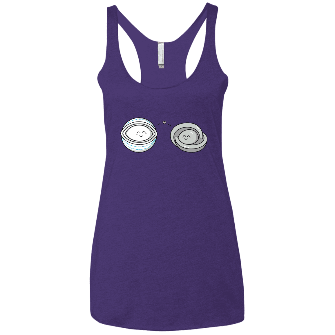 T-Shirts Purple Rush / X-Small Kawaii Timeless Mothership and Lifeboat Women's Triblend Racerback Tank