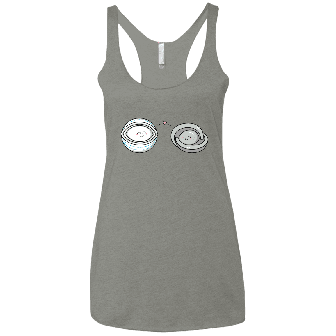 T-Shirts Venetian Grey / X-Small Kawaii Timeless Mothership and Lifeboat Women's Triblend Racerback Tank