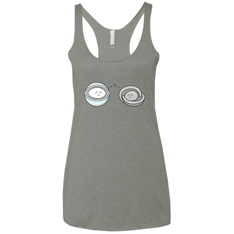 T-Shirts Venetian Grey / X-Small Kawaii Timeless Mothership and Lifeboat Women's Triblend Racerback Tank