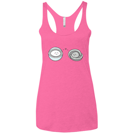 T-Shirts Vintage Pink / X-Small Kawaii Timeless Mothership and Lifeboat Women's Triblend Racerback Tank