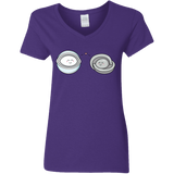 T-Shirts Purple / S Kawaii Timeless Mothership and Lifeboat Women's V-Neck T-Shirt