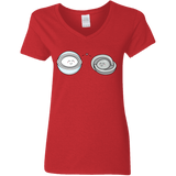 T-Shirts Red / S Kawaii Timeless Mothership and Lifeboat Women's V-Neck T-Shirt