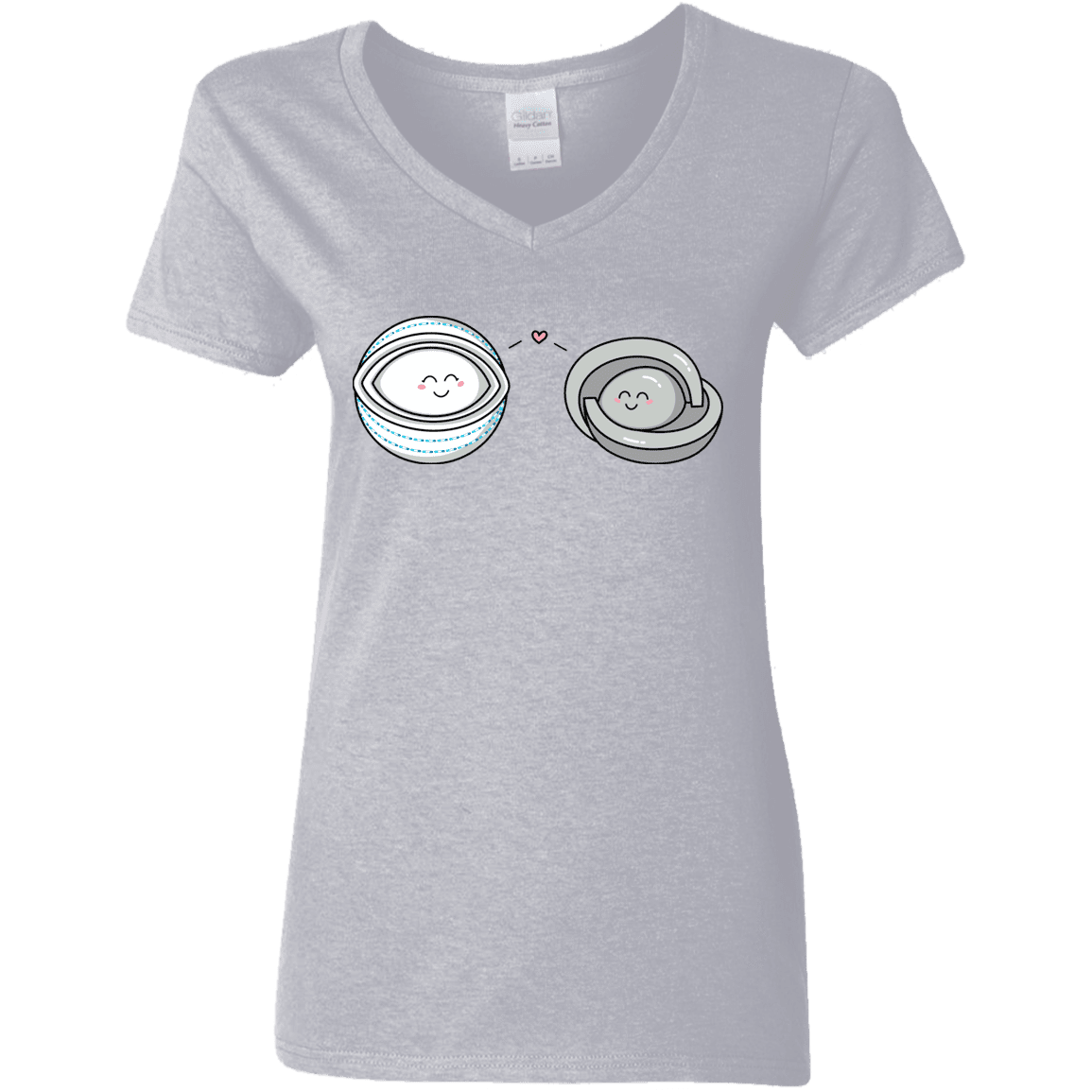 T-Shirts Sport Grey / S Kawaii Timeless Mothership and Lifeboat Women's V-Neck T-Shirt