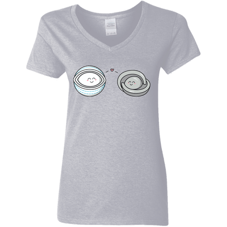 T-Shirts Sport Grey / S Kawaii Timeless Mothership and Lifeboat Women's V-Neck T-Shirt