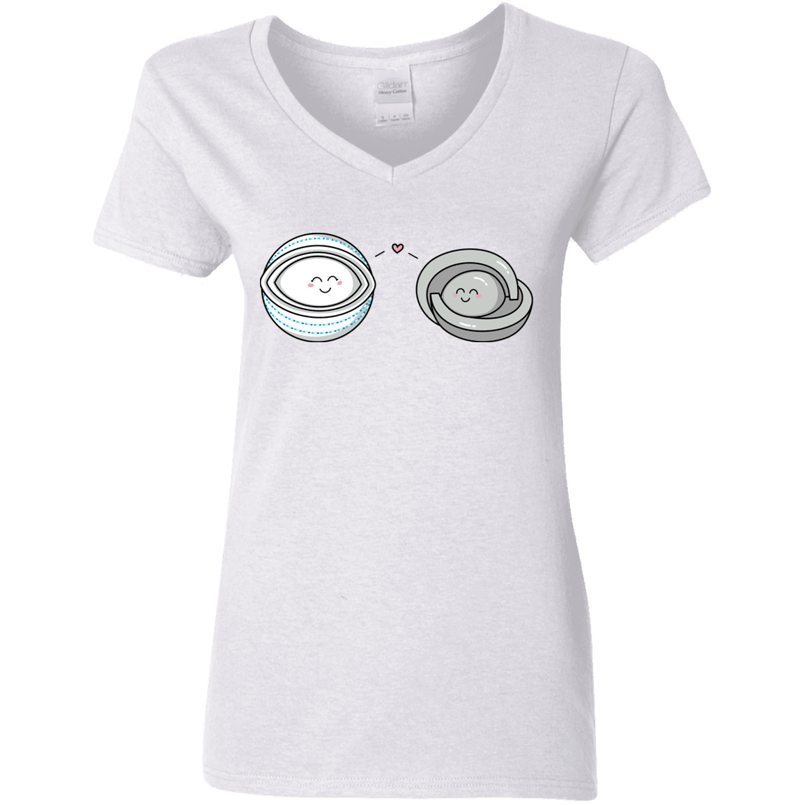 T-Shirts White / S Kawaii Timeless Mothership and Lifeboat Women's V-Neck T-Shirt