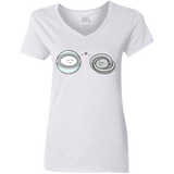 T-Shirts White / S Kawaii Timeless Mothership and Lifeboat Women's V-Neck T-Shirt