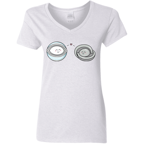 T-Shirts White / S Kawaii Timeless Mothership and Lifeboat Women's V-Neck T-Shirt