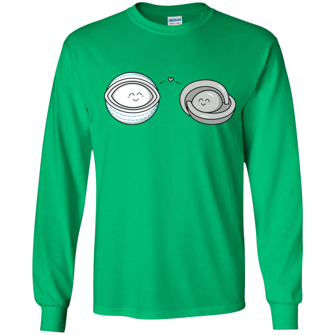 T-Shirts Irish Green / YS Kawaii Timeless Mothership and Lifeboat Youth Long Sleeve T-Shirt