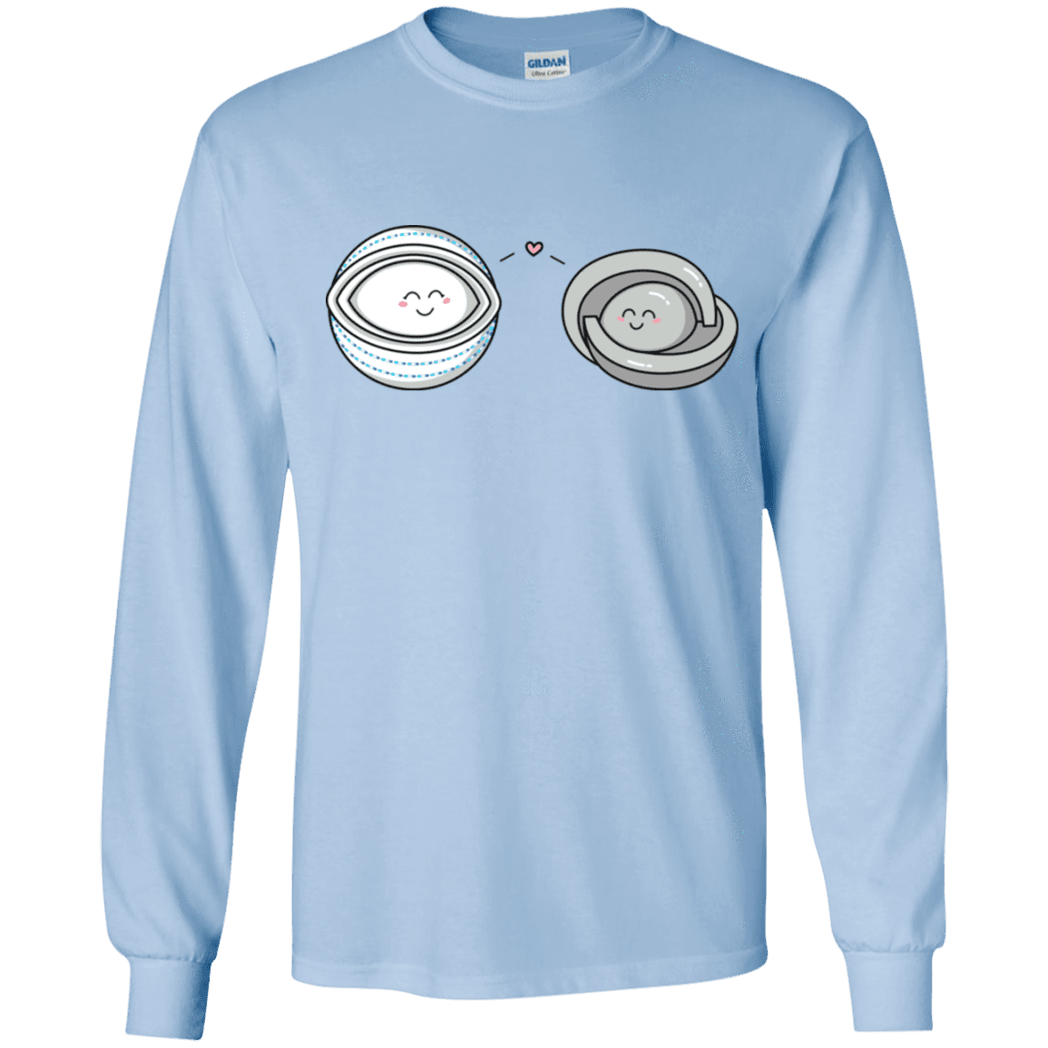 T-Shirts Light Blue / YS Kawaii Timeless Mothership and Lifeboat Youth Long Sleeve T-Shirt