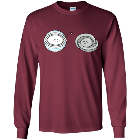 T-Shirts Maroon / YS Kawaii Timeless Mothership and Lifeboat Youth Long Sleeve T-Shirt