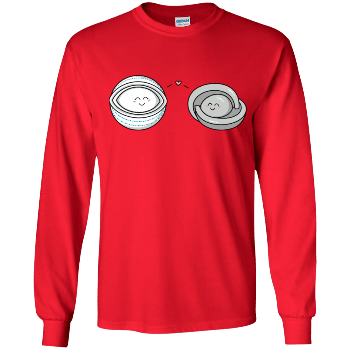 T-Shirts Red / YS Kawaii Timeless Mothership and Lifeboat Youth Long Sleeve T-Shirt