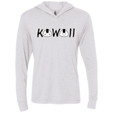 T-Shirts Heather White / X-Small Kawaii Triblend Long Sleeve Hoodie Tee