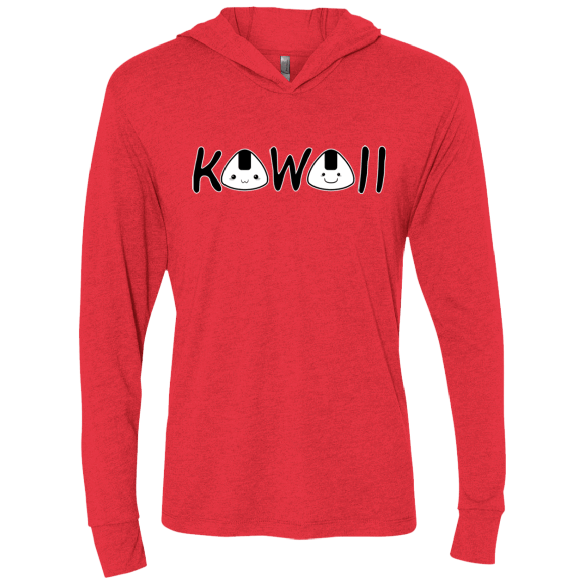 T-Shirts Vintage Red / X-Small Kawaii Triblend Long Sleeve Hoodie Tee