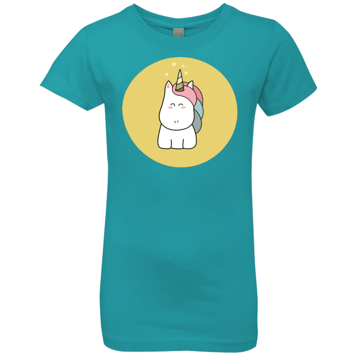 T-Shirts Tahiti Blue / YXS Kawaii Unicorn Girls Premium T-Shirt