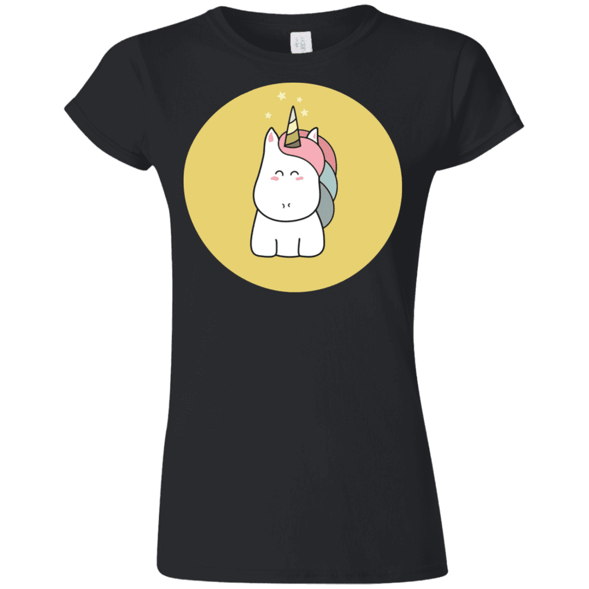 T-Shirts Black / S Kawaii Unicorn Junior Slimmer-Fit T-Shirt