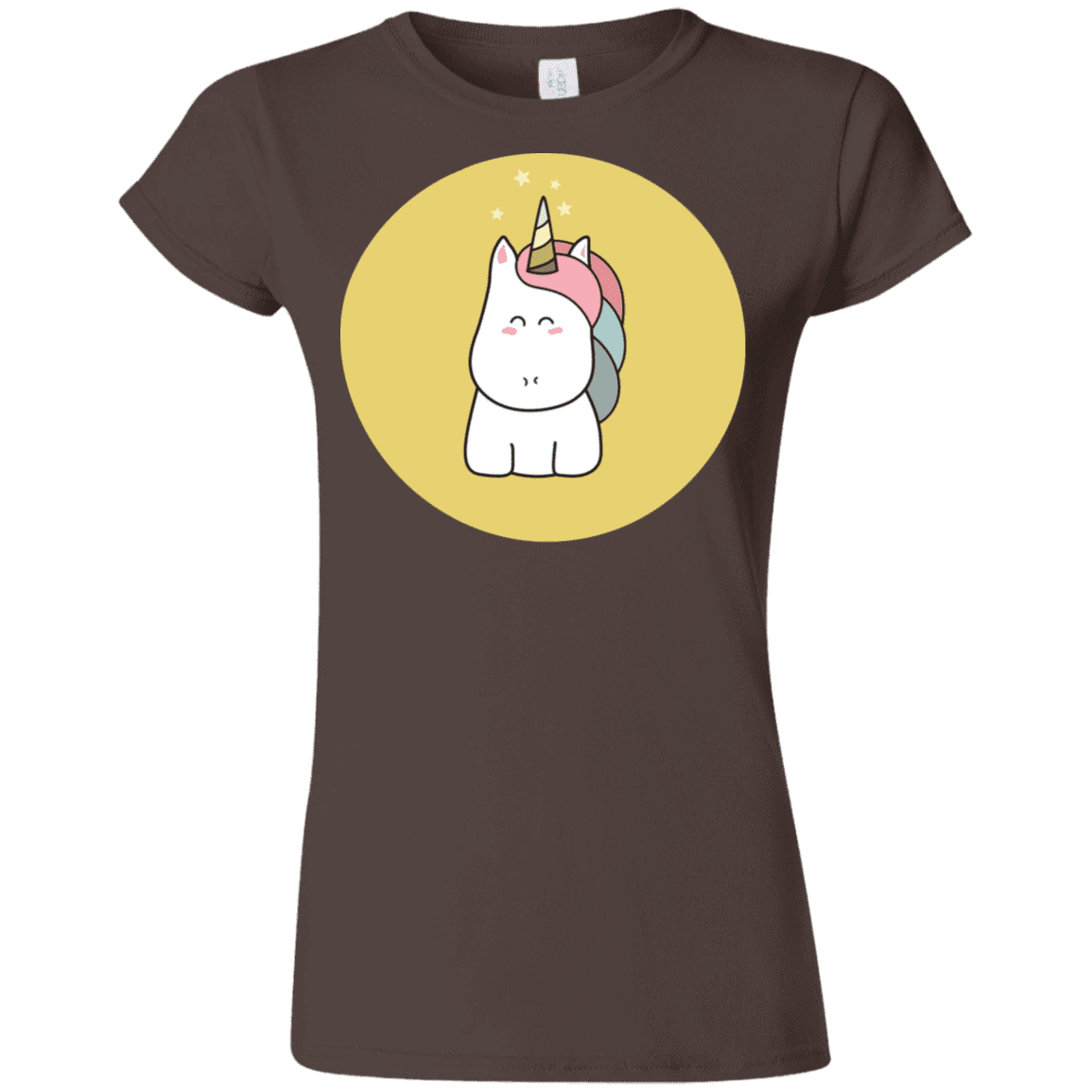 T-Shirts Dark Chocolate / S Kawaii Unicorn Junior Slimmer-Fit T-Shirt