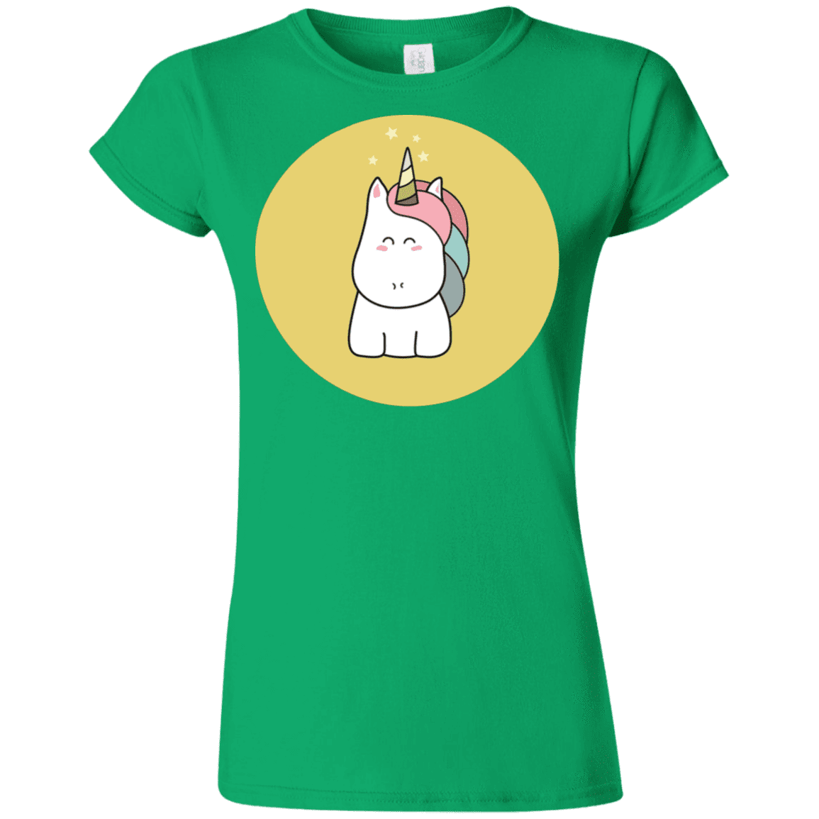 T-Shirts Irish Green / S Kawaii Unicorn Junior Slimmer-Fit T-Shirt
