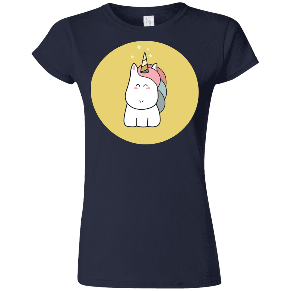 T-Shirts Navy / S Kawaii Unicorn Junior Slimmer-Fit T-Shirt