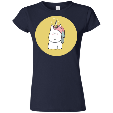 T-Shirts Navy / S Kawaii Unicorn Junior Slimmer-Fit T-Shirt